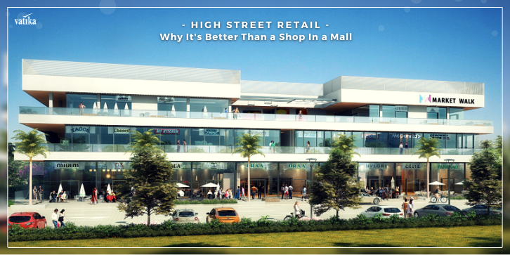 front view of market walk a high street retail development by the vatika group