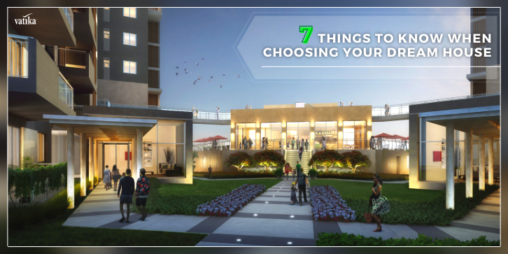 rendering of people walking in a park of a residential building by vatika group