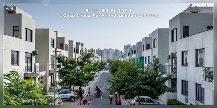 children playing in the streets of builder floors developed by the vatika group