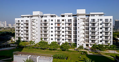 a view of the park & sovereign next building in vatika inxt a project by vatika group