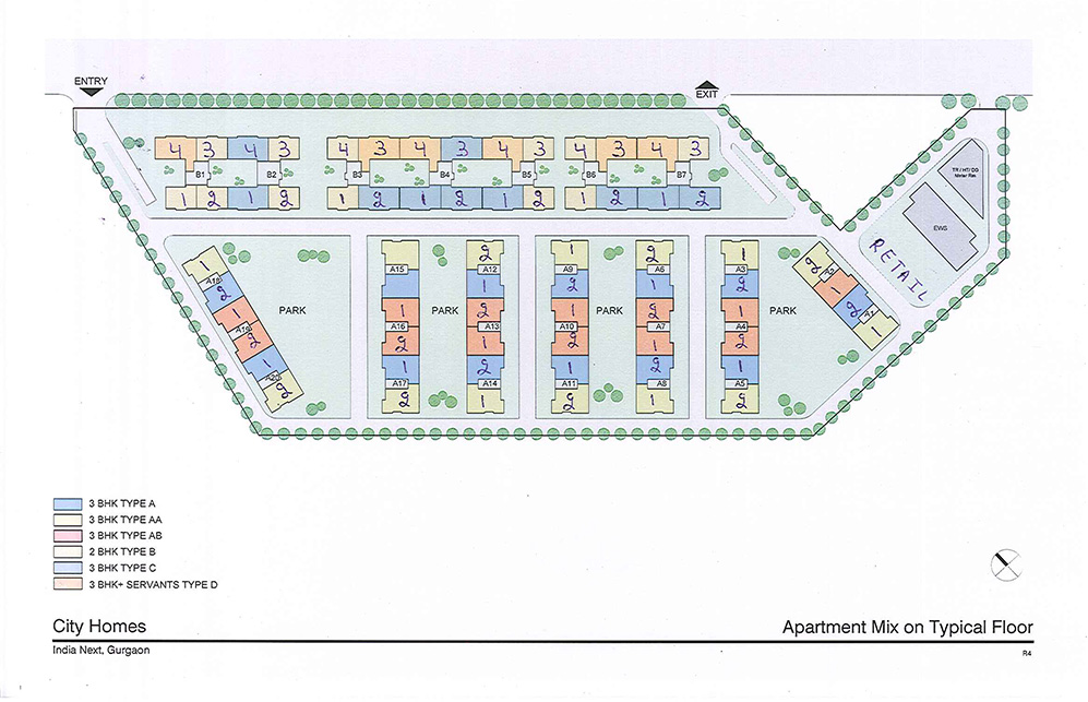 Site Plan City Homes Living ready Homes Vatika India