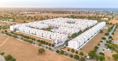 an aerial view of the vatika urban woods building in vatika infotech city by vatika group